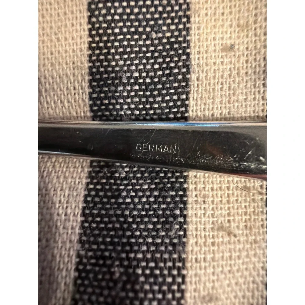 Vintage German Stainless Steel Salad Serving Fork Mid Century Modern Silver
